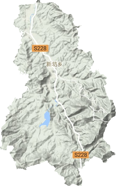 新坊镇地形地图