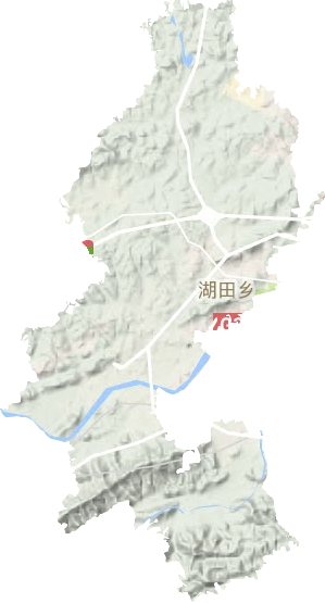 湖田镇地形地图