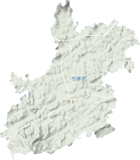 竹亭镇地形地图