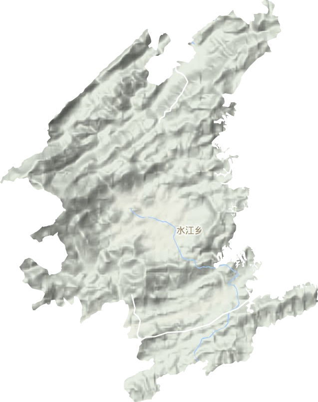 水江镇地形地图