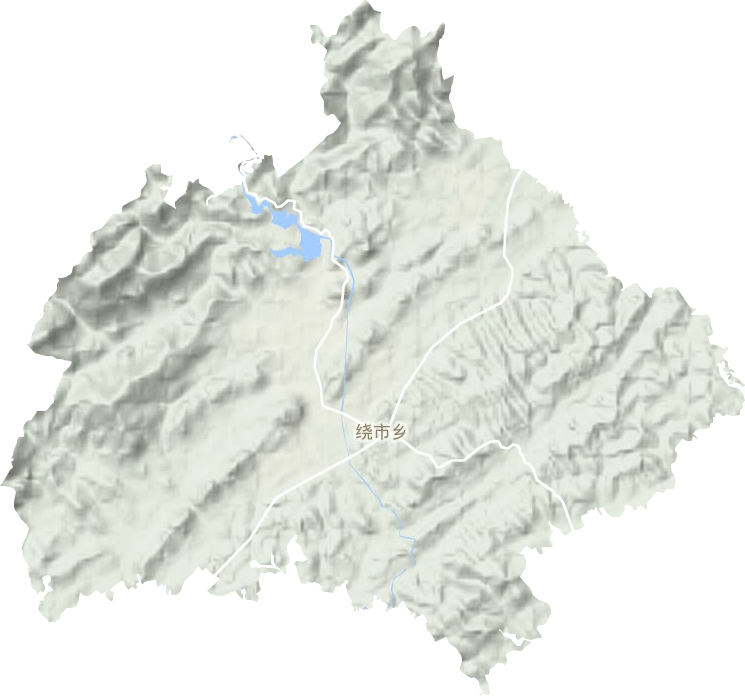 辽市镇地形地图