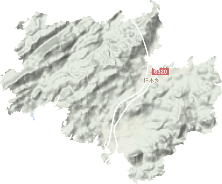 柏木乡地形地图