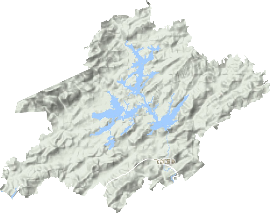 飞剑潭乡地形地图