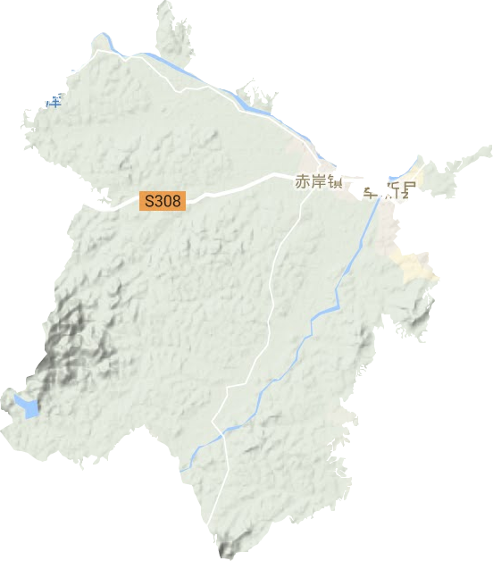 赤岸镇地形地图