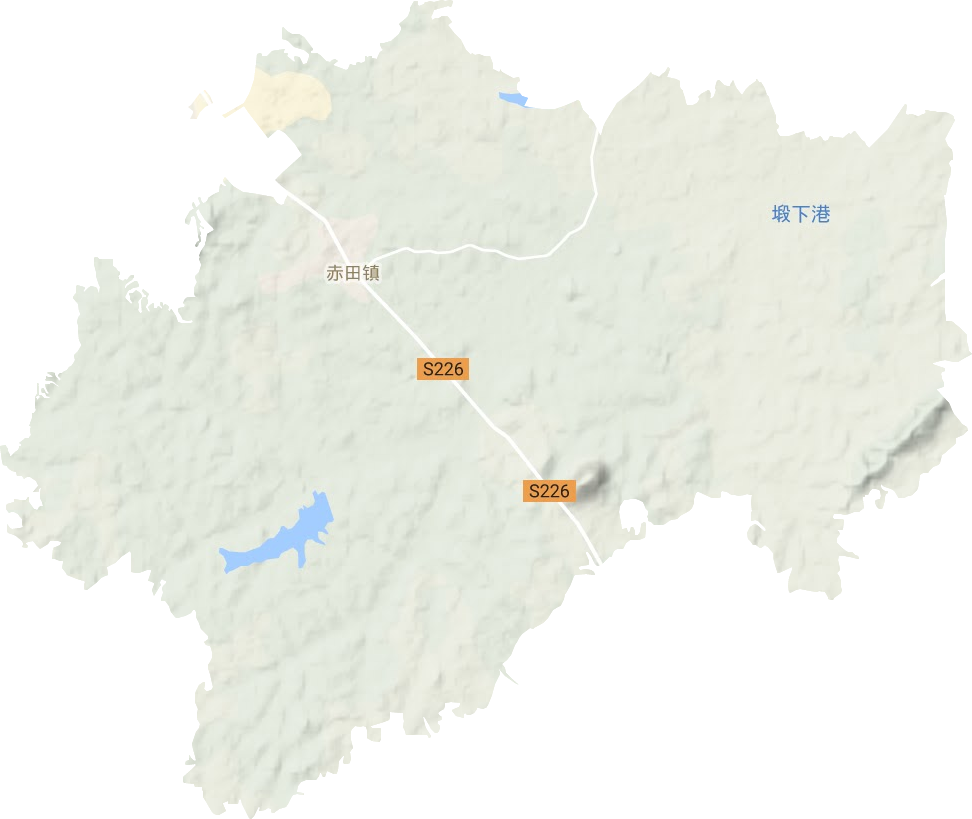 赤田镇地形地图