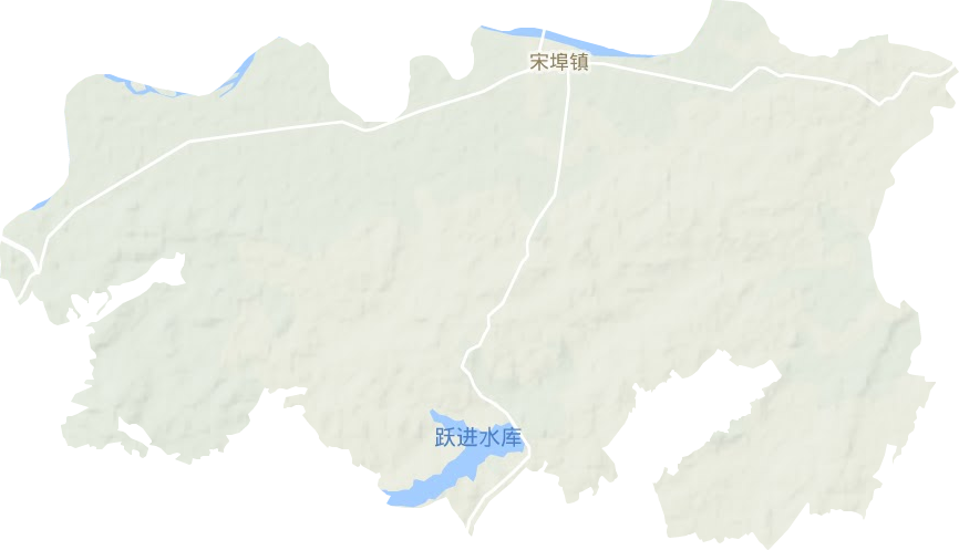 宋埠镇地形地图