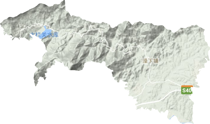 澡下镇地形地图