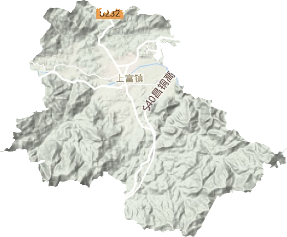 上富镇地形地图