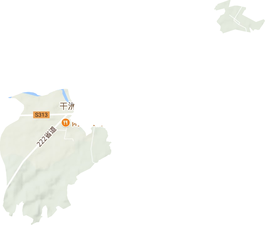 干洲垦殖场地形地图