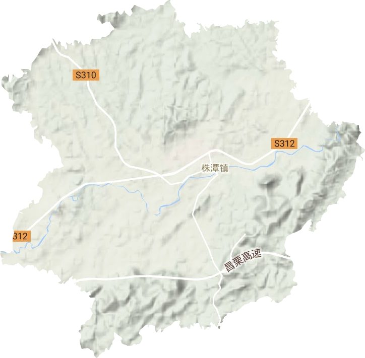 株潭镇地形地图