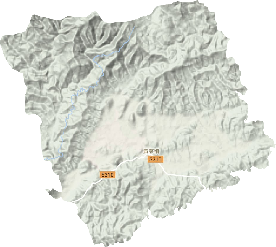 黄茅镇地形地图