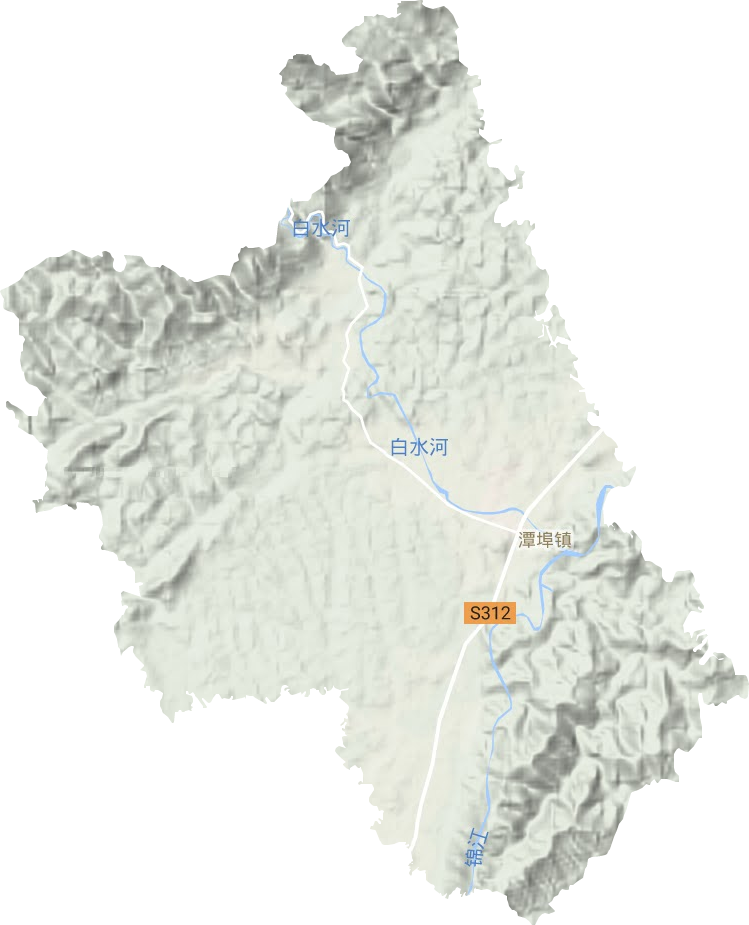 潭埠镇地形地图