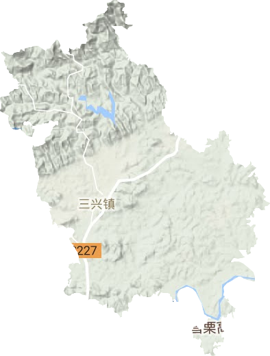 三兴镇地形地图