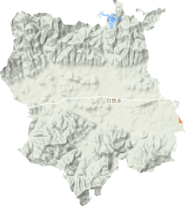 白良镇地形地图