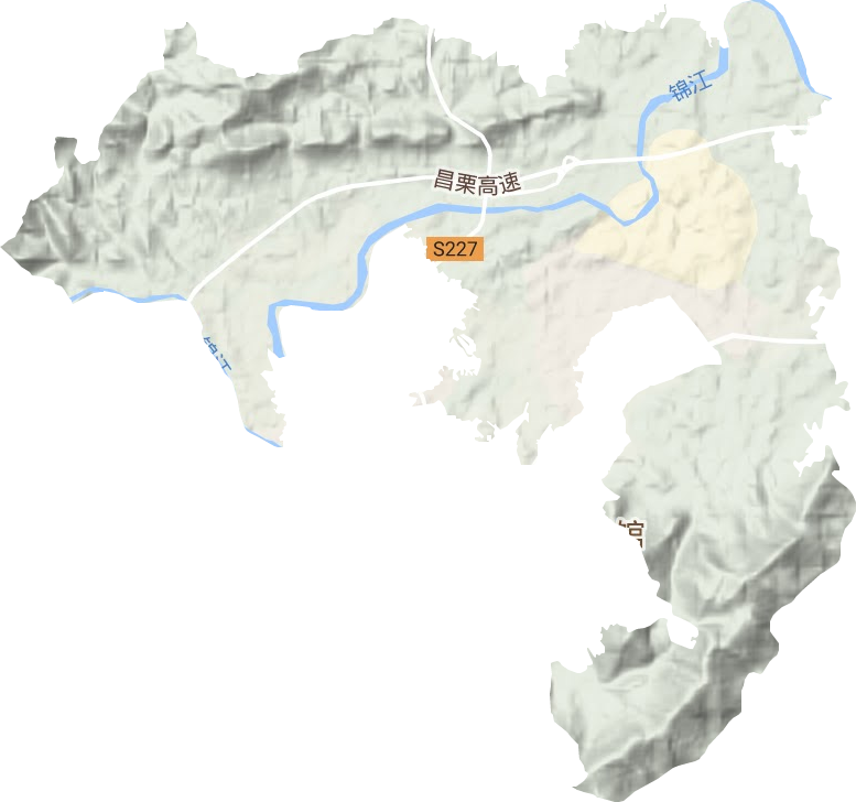 鹅峰乡地形地图