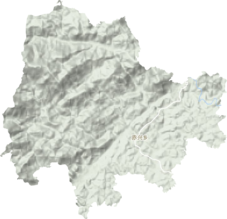赤兴乡地形地图