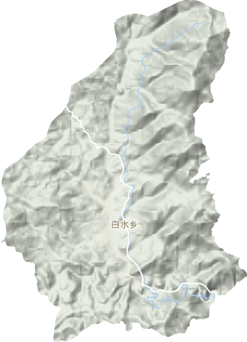白水乡地形地图