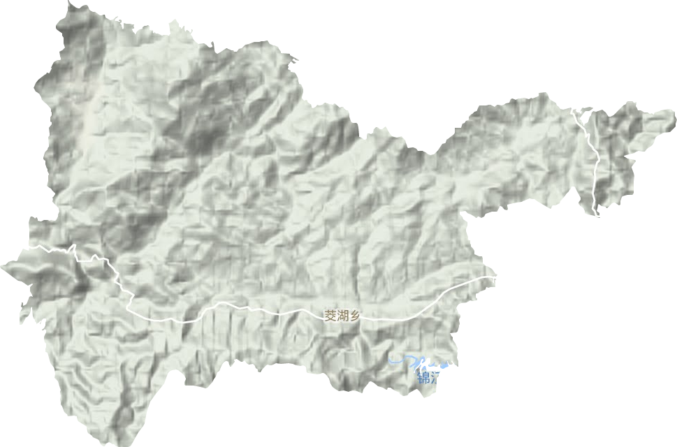 茭湖乡地形地图