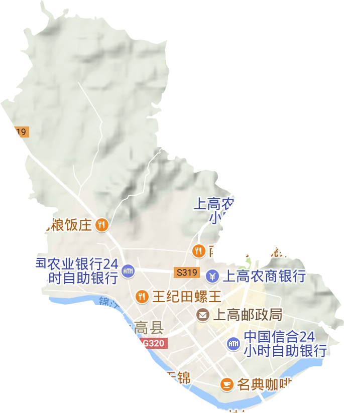 敖阳街道地形地图