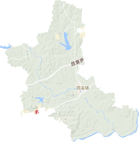 泗溪镇地形地图