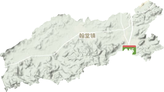 翰堂镇地形地图
