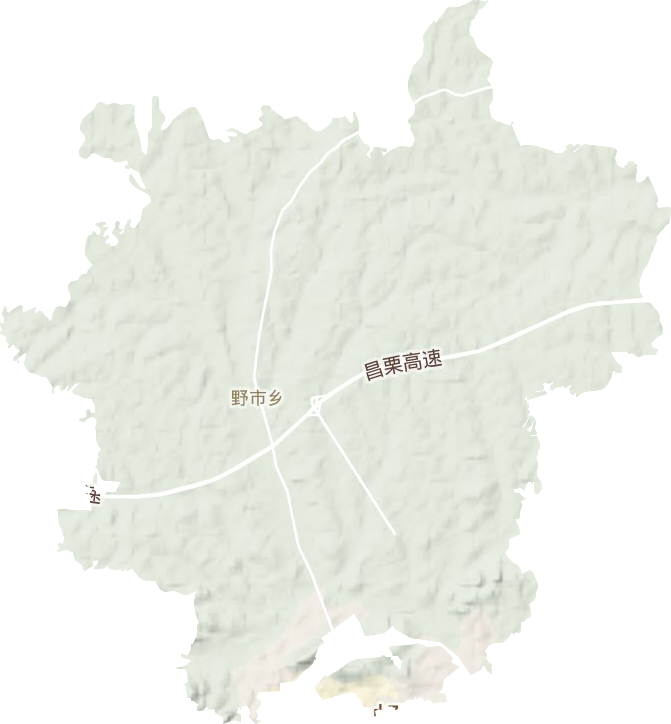 野市乡地形地图