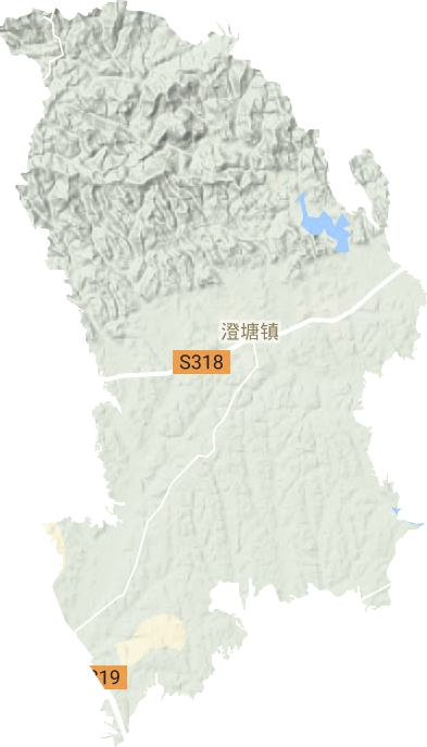 澄塘镇地形地图