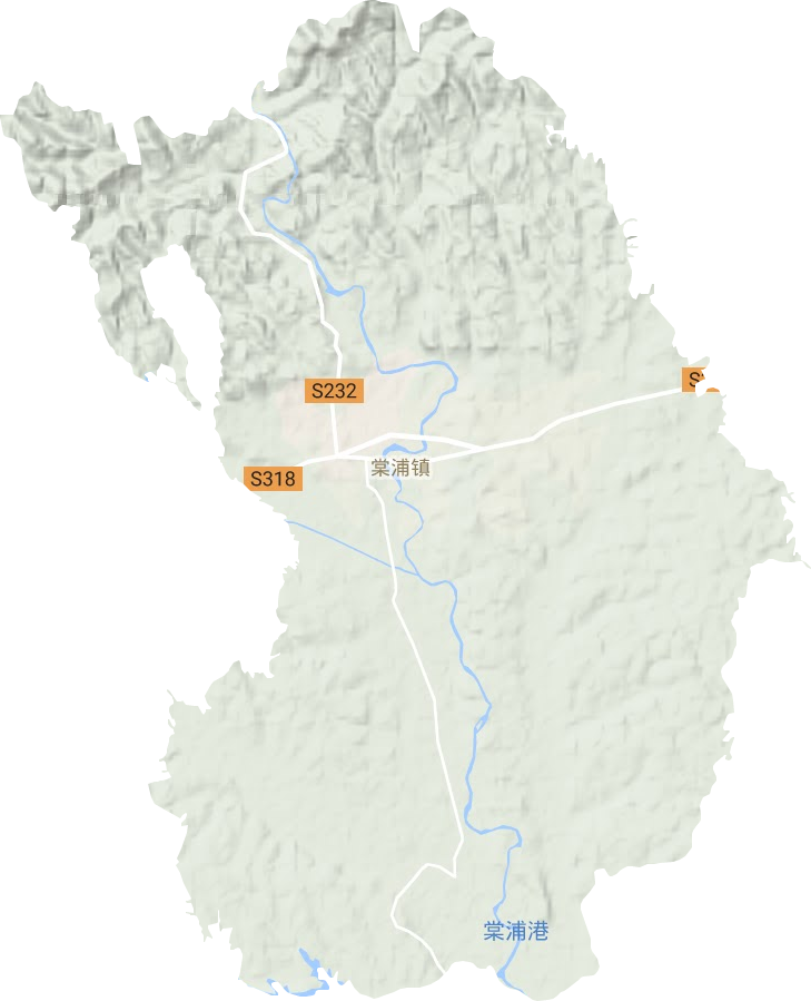 棠浦镇地形地图