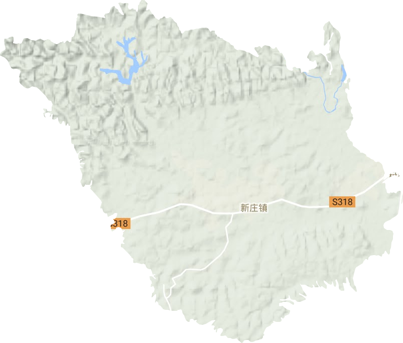新庄镇地形地图