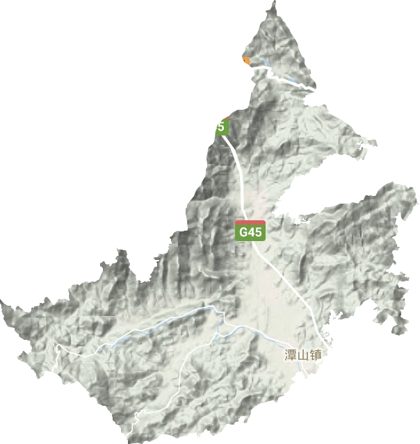 潭山镇地形地图
