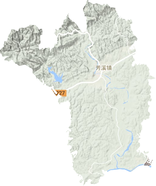 芳溪镇地形地图
