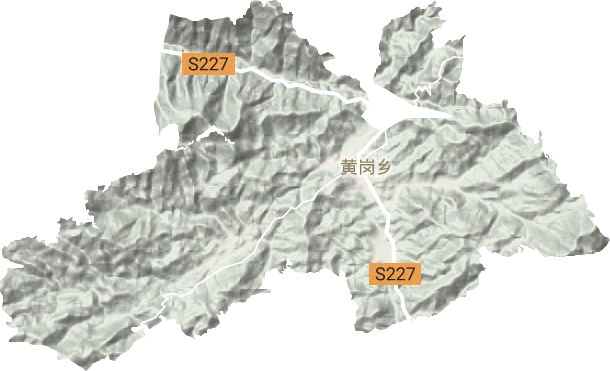 黄岗镇地形地图