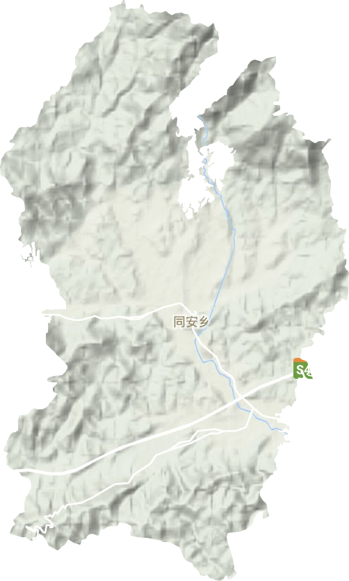 同安乡地形地图