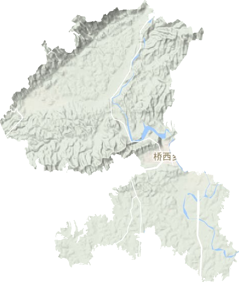 桥西乡地形地图