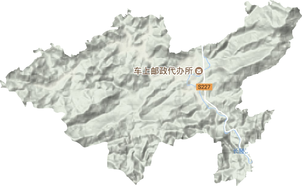车上林场地形地图