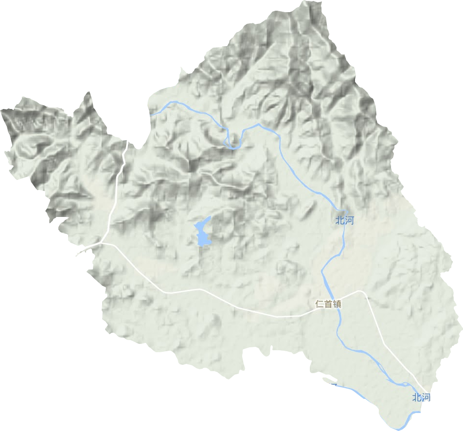 仁首镇地形地图