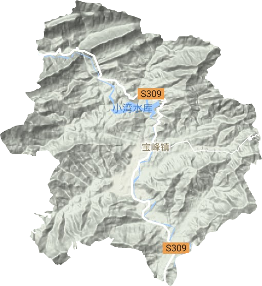宝峰镇地形地图