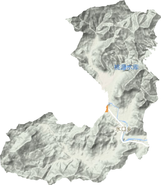 水口乡地形地图
