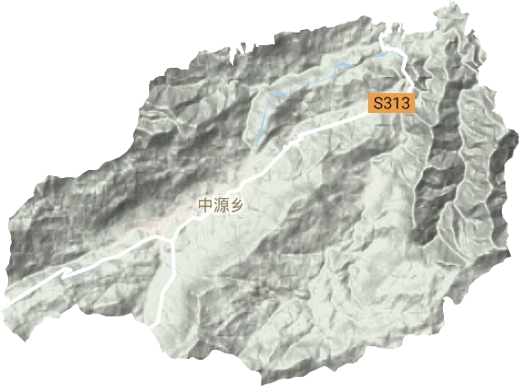中源乡地形地图