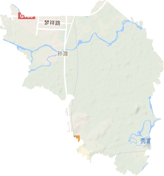 孙渡街道地形地图
