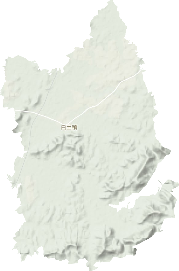 白土镇地形地图