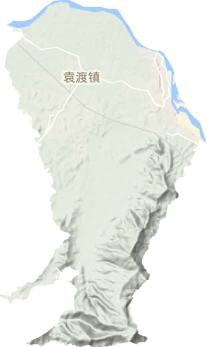 袁渡镇地形地图