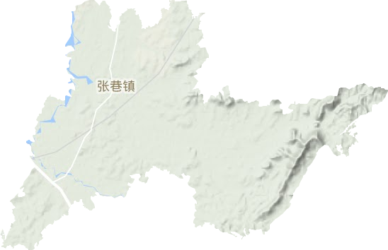张巷镇地形地图