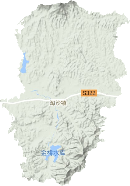 淘沙镇地形地图