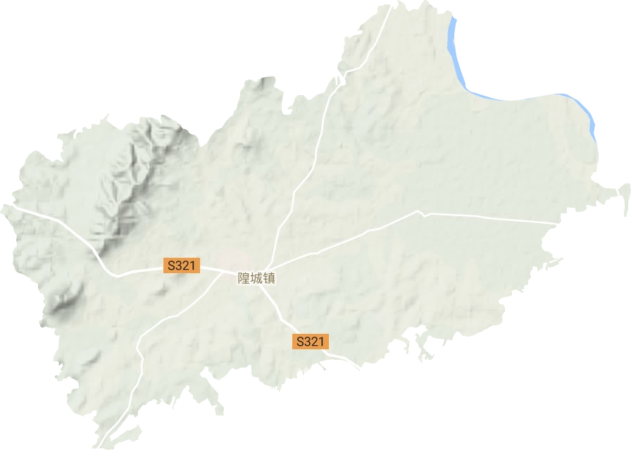 隍城镇地形地图