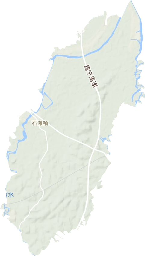 石滩镇地形地图