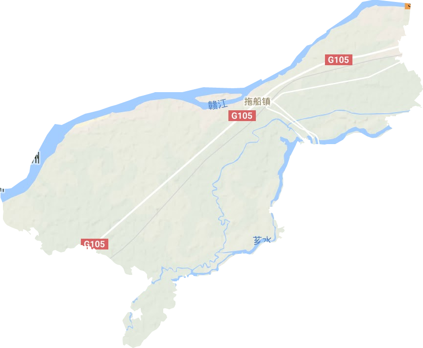 拖船镇地形地图