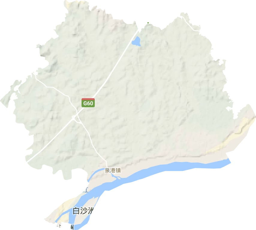 泉港镇地形地图