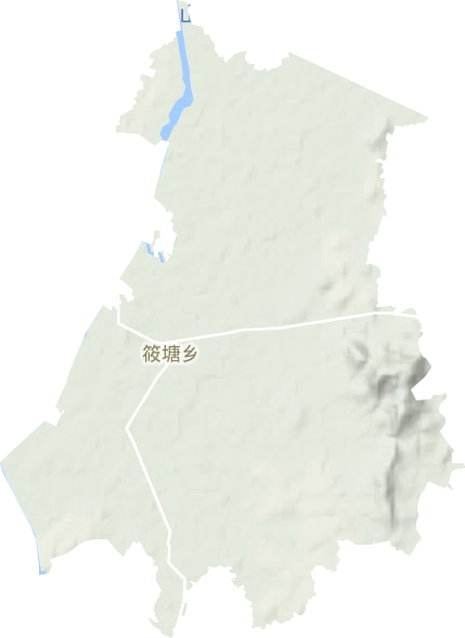 筱塘乡地形地图