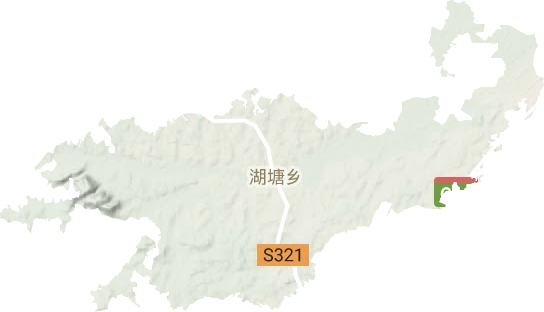 湖塘乡地形地图